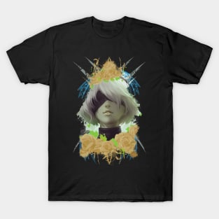 RobotGirl - Gold Roses T-Shirt